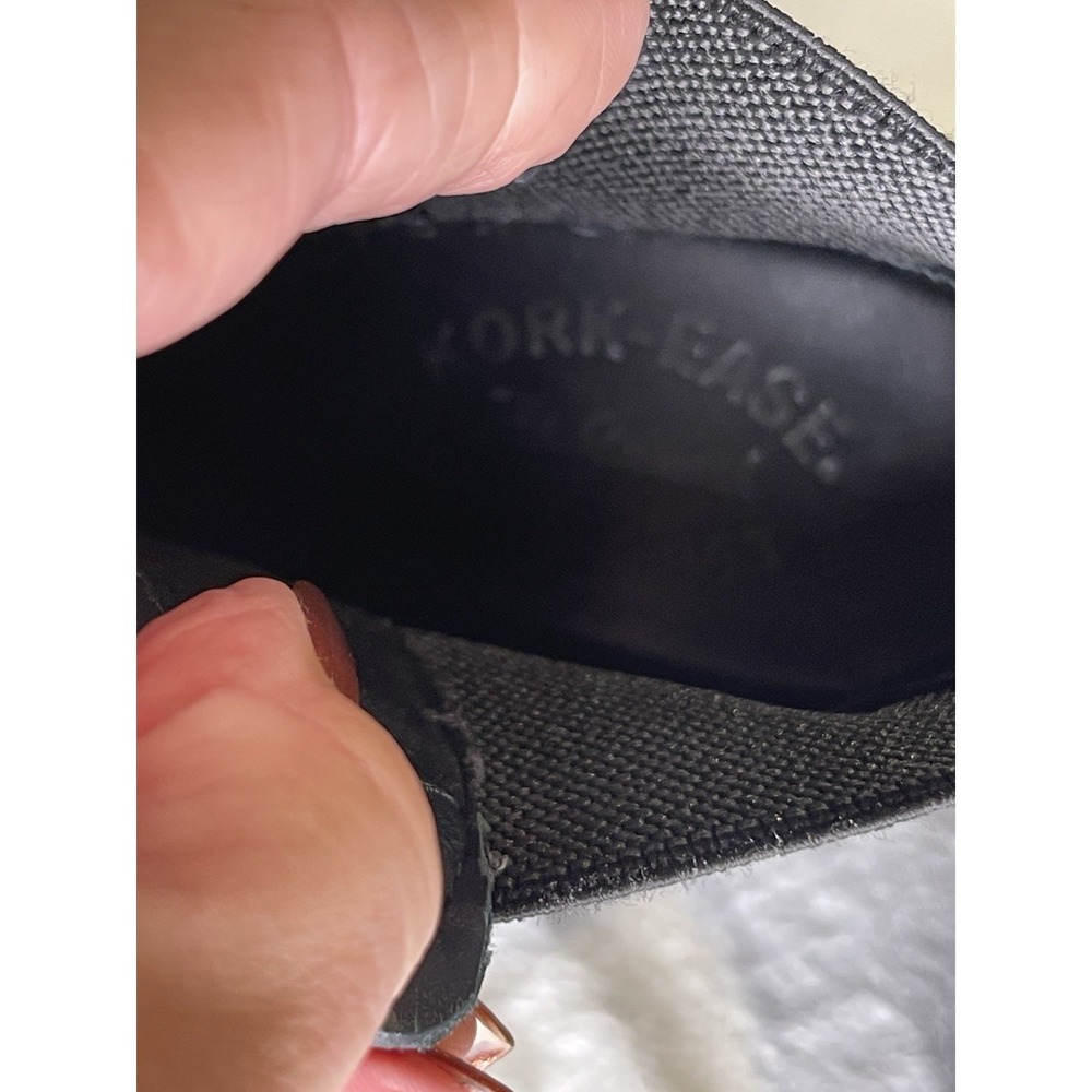 Korks Kork Ease Pilar Size 8M Black Leather Wedge Ankle Boots Chelsea Bootie - Picture 7 of 10